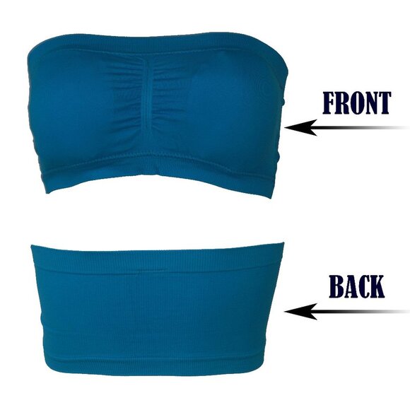 3pcs SET Strapless Bandeau Padded Tube Top Bra Stretch Non-slip - Picture 2 of 9